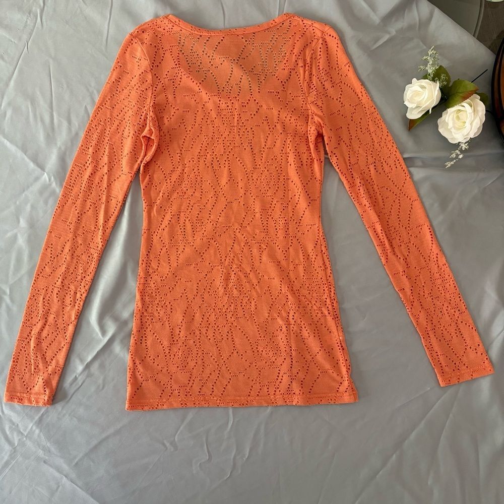 BKE Orange Long Sleeve Women's Tee - Picture 2 of 9